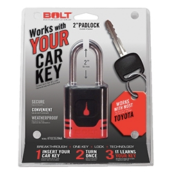 Bolt Locks are coded to your car key! From padlock to cable locks, and more.