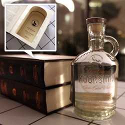 Stillhouse Moonshine hidden in limited edition two volume book. Stunning packaging ~ every detail in place. Now imagine what else your library could hold...