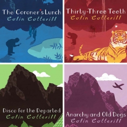 Judge a book by its cover? Please do! Nice series of covers by Lucy Davey for Colin Cotterill's books about the Lao coroner Dr. Siri Paiboun. Awesome books by the way... 