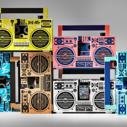 Making the Berlin Boombox. A tour to various production facilities around Berlin. Our local manufacturers put all their knowledge and passion into the creation of this cardboard ghettoblaster.