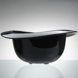Bowler Bowl by Will Carey for  Industreal! Black glazed porcelain.