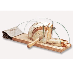 Created by Lionel Poilane, the new bread box is constructed of : wood, industrial quality glass, unbleached linen and stainless steel. This site sells Poilane Bread also.  Love that Linen Cover