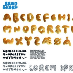 Norwegian interest group Brød & Korn (Bread & Grain) has a beautiful and playful profile based on a font made out of bread.  Design by Commando Group.