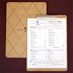 Tanner Glaves' beautiful branding (especially the clipboard!) for Kay Bros Barbeque