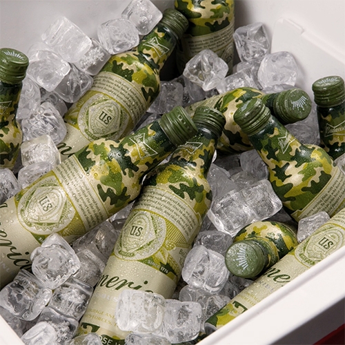 Budweiser goes camouflage with aluminum bottles and cans this summer. For every Budweiser America bottle and can sold May 22-29, a portion of the proceeds will benefit Folds of Honor.
