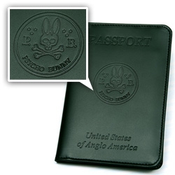 Psycho Bunny by Ettinger - Passport Case - "United States of Anglo America" passport case in bridle leather. Part of a collaborative project between Psycho Bunny and Ettinger of London,  who carries a Royal Warrant to HRH the Prince of Wales.
