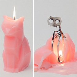 The Devil's Pet Candle by Thorunn Arnadottir and Dan Koval. we wrote about in 2011 is becoming PyroPets! With the first being a cat named Kisa that you can support on Kickstarter.