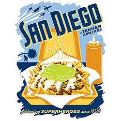 Carne Asada Fries! A San Diego staple (esp from cotixan's) gets posterized for this Gallery 1988s Comic-con special print from Eric Tan.