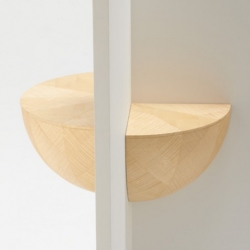 This orb-like shelving design by Japanese firm Torafu Architects is a neat idea.