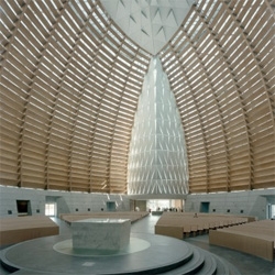 The new Cathedral of Christ the Light in Oakland has one of the most astonishing interiors, a fest of natural light entering through the wooden skin.