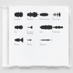 This is an idea by Joshua Distler which I thought was fantastic. He proposes to make a compact disc labeling concept, where each waveform accurately depicts a complete song in a 1-inch square.