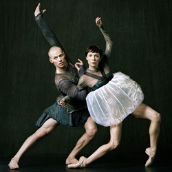 Glassy Essence is a collaboration between the photographer Francois Rousseau and Cedar Lake Contemporary Ballet. Rousseau's photo sets become the starting place for the choreography.