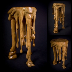 The 'melting table' totally is an amazing piece of wooden art! 