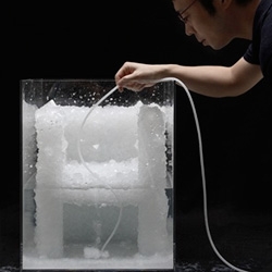 Tokujin Yoshioka's Venus - "Natural Crystal Chair" ~ is an incredible chair that is crystallized over time on a polyester elastomer skeleton ~ see pics of the process!