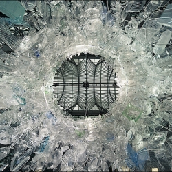 daily dose of imagery's Sam Javanrouh takes beautiful photos that capture Toronto. here is a chandelier made up of thousands of recycled plastic containers.