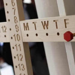 For the Cite Goes America exhibition during NY Design Week, Stanley Ruiz introduced a perpetual calendar that will last  to eternity. Curated by Alissia Alissia Melka-Teichroew and Jan Habraken.