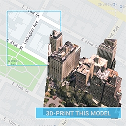 ibldi by John Mars - pick a square of the NYC grid to 3D print. Heavily inspired by Terrafab where you can print a piece of Norway.