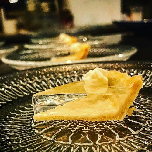 Alinea's surreal Clear Pumpkin Pie! (Photographed by instagram @grant_achatz)