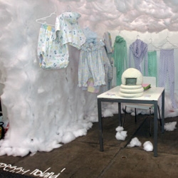 Peggy Noland's booth at Pool this year was very.... care bears minus the cloud cars?