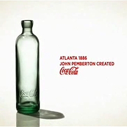 coke's latest ad celebrates john pemberton's invention of the fizzy drink's secret recipe in 1886...