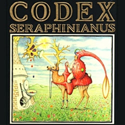 Codex Seraphinianus by Italian artist Luigi Serafini is a window on a bizarre fantasy world. Numerous illustrations that borrow from the modern age but veer into the extremely unusual.