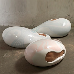 ''Capsule'' by Colin Christian, fiberglass and silicone.