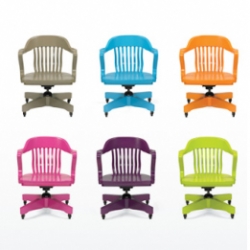 Community Furniture gave the Boston Swivel Chair new life with a burst of color and convenient design coordination. The Boston chair is available in 15 gorgeous colors from Sherwin – Williams. Presented in this year's NEOCON.