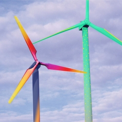 While windmills have been an outdoor fixture for centuries, they’ve never really gotten their ‘day in the sun’ so to speak. Well, now it’s their time to shine with Horst Glasker’s Aero Art instillation.