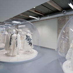 Rei Kawakubo, the designer behind Comme des Garçons, is hosting an exhibition of her spring/summer 2012 collection at Paris’s Les Docks, on view through October 7.
