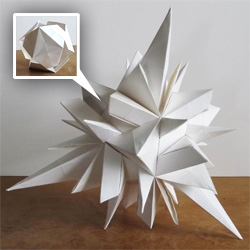 Watch how this shape evolves from an Icosahedron seed... folded out of paper plates from the Whole Movement project exploring circles.