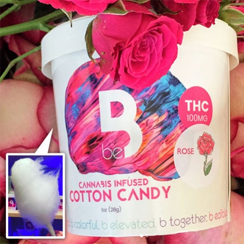 b edibles Infused Candy Floss. Cannabis infused cotton candy with 100mg of THC in each container. Is there anything edible that people aren't adding cannabis to these days?