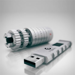 Crypteks USB with a mechanical lock and 256bit AES hardware encryption to keep your data safe.