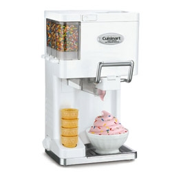 Cuisinart Mix It In ~ a fun kitchen gadget to merge your toppings right in ~ and the fun soft serve style action and cone holder as well!