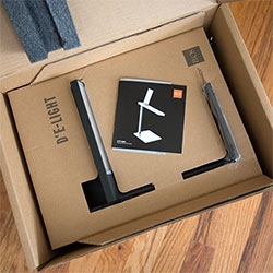 Unboxing of the iPad/iPhone charger/desk lamp by Philippe Starck for Flos. The D'E-Light is now available in a beautiful matte black!