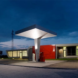 Damilano Studio Architects' Gazoline Petrol Station in Cuneo, Piemonte, Italy.