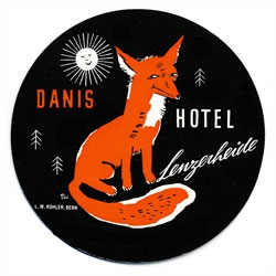 Gorgeous collection of 50's Swiss Style Luggage labels.