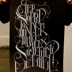 Very nicely done poster from UK based designer, illustrator and typographer Daren Newman. Ever Stopped is a limited edition A2 glow in the dark screen printed poster.
