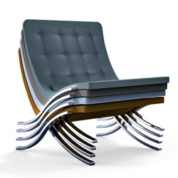 Stylish 'Barceloneta' outdoor chair by Raffaella Mangiarotti (deepdesign) for Serralunga. 