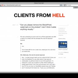 A collection of anonymously contributed client horror stories from designers.