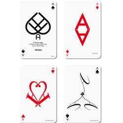 London based design studio Hat Trick Design has created their own set of playing cards using only typographical elements. The deck of cards features the usual 52 cards and 4 suits each reinterpreted using letters and numbers. 