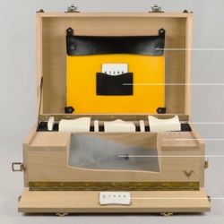 ‘bad box’ integrates emerging technologies, digital tools, and traditional craftwork allowing creatives to showcase proposals effectively both digitally and physically.