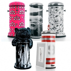 Vipp and Helena Christensen have solicited designers to create trash cans for a charity auction to benefit Food Bank NY and CCPI. Here's a sneak peek at some of the offerings. Auction takes place Sept. 18th