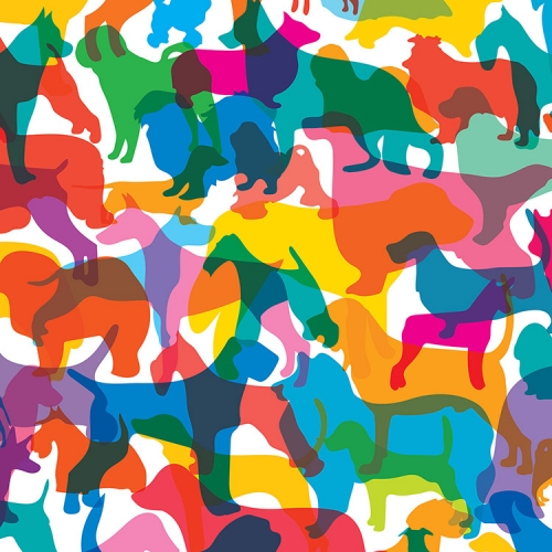 Yoni Alter's new "Shapes of Dogs" prints with dog breeds drawn accurate to scale.