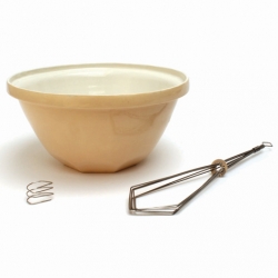 An angular flat-pack whisk, a tilting mixing bowl and a pastry binding ring make up this range of baking tools by graduate designer Prianka Sisodiya.