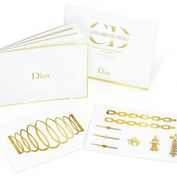 Ors de Peau by Dior French fashion house has released 24-carat gold temporary tattoos for the ‘Grand Bal’ limited edition collection.