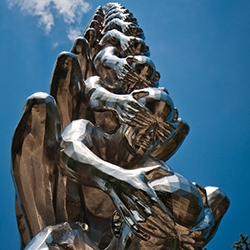 'Karma', cast stainless sculpture by Do Ho Suh was recently installed in the Sydney and Walda Besthoff Sculpture Garden at the New Orleans Museum of Art.