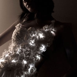 Rhyme&Reason illuminated dress and scarf ... a new take on integrating light into clothing.
