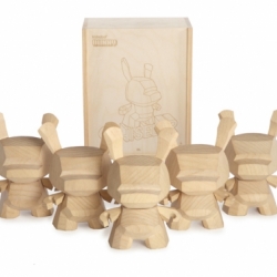 Brooklyn designer, David Weeks, has given Dunny a wooden revamp, christened the “Chiseler.”  Modeled after Hanno the Gorilla, the ultra-exclusive Chiseler (only five) is hand-hewn and sanded from zebra-striped hard pine