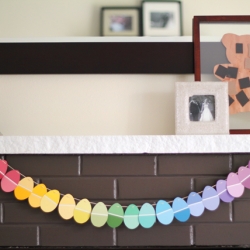 Simple DIY Easter garland from paint chips.
