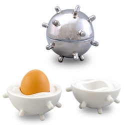 Studio Pirsc's Mina Egg Cup - An A+R Exclusive! Make Eggs, Not War! Czech ceramicist Daniel Piršč creates by the mantra "porcelain can be different"
